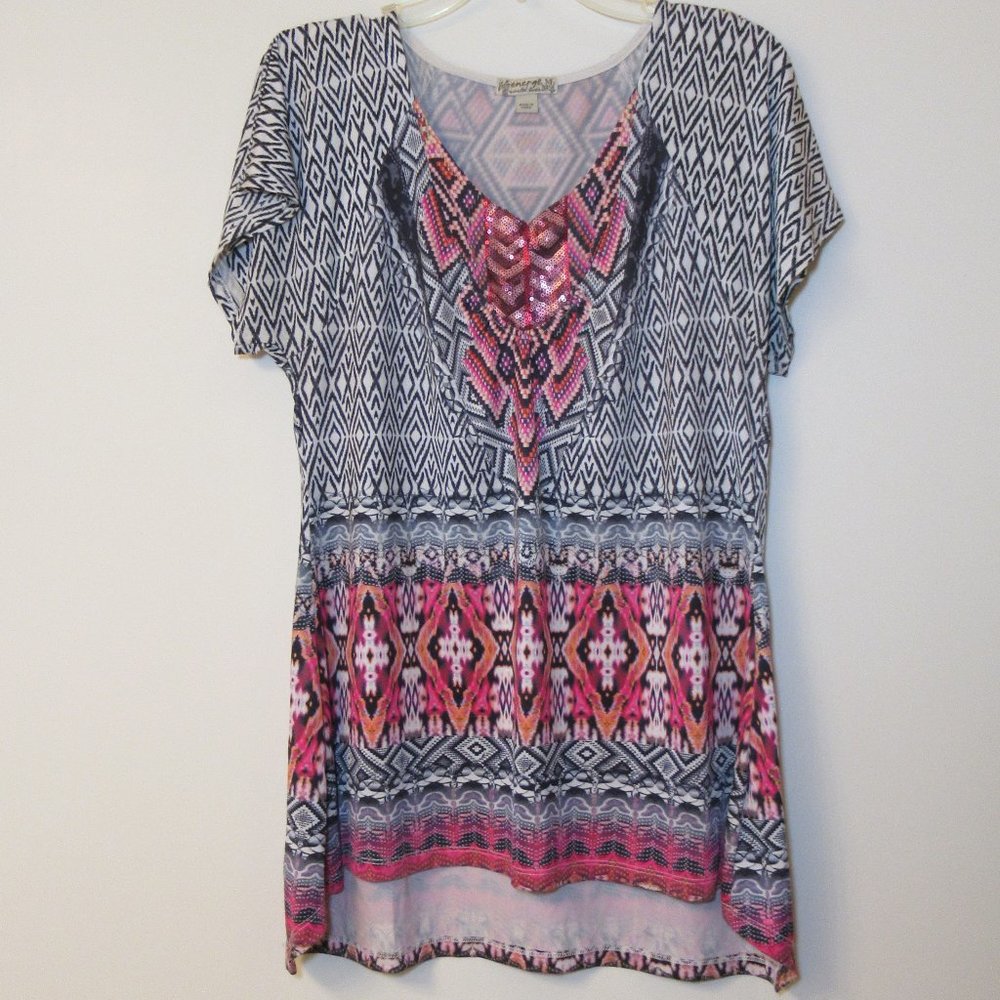 Short Sleeve Tunic Top, Womens, Size - M